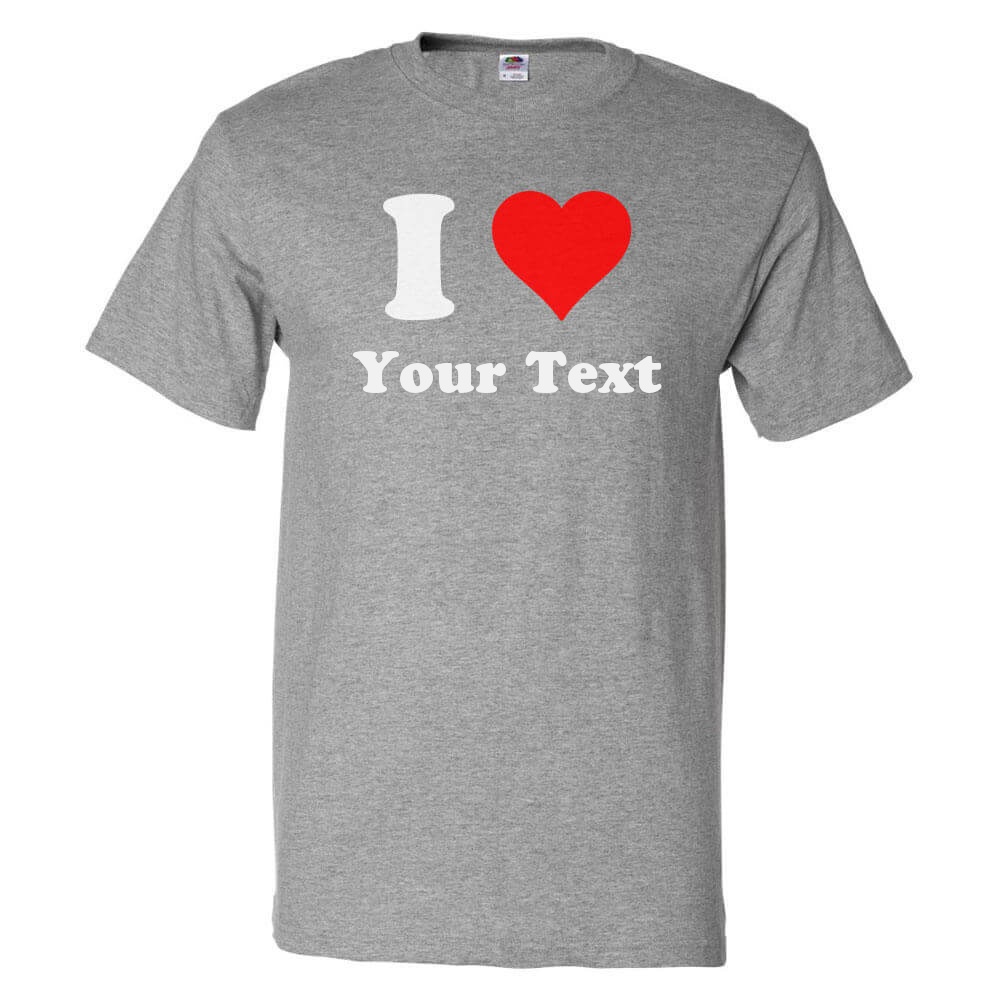 Custom I Heart T Shirt Personalized I Love Tee